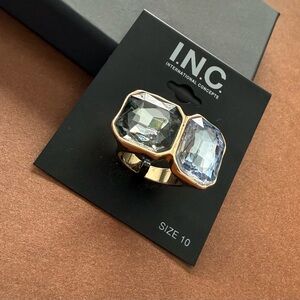 INC International Concepts Gold Ring with Silver Stones
